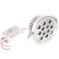 12-LED de 12W 960-Luman quente branca LED teto lâmpada/Down Light (100 ~ 265V)