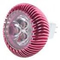 MR16 3W LED 3 240-lúmen quente branco lâmpada - roxo (12V)