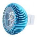 MR16 3W LED 3 240-lúmen quente branco lâmpada - azul (12V)