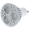 GU10 3W 3-LED 270-Lumen 6500K branco luz lâmpada (85 ~ 265V)