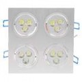 12W 4 * 3-LED 1030-lúmen LED teto lâmpada com Driver - branco (220V)