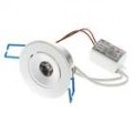 1W LED 90-Lumen branco luz teto lâmpada/Down Light - prata (85-265V)