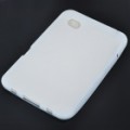 Capa de silicone protetora para Samsung Galaxy P1000 (branco translúcido)