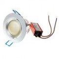 5W 380-lúmen Warm White Point-fonte Light - creme + prata (100 ~ 240V)