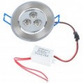 3W 300-Lumen 6500K branco levou teto lâmpada/Down Light com LED Driver (AC 85 ~ 265V)