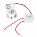 1W 100-Lumen 6500K branco levou teto lâmpada/Down Light com LED Driver (AC 85 ~ 265V)