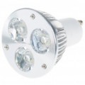 GU10 3W 270-Lumen 6500K 3-LED branco luz lâmpada (85 ~ 265V)