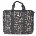 Leopard elegante protetor Soft Bag escriturada com zipada estreita para 14 