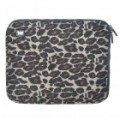 Leopard elegante protetor Soft Bag com zipada estreita para 12 