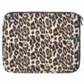 Leopard elegante protetor Soft Bag com zipada estreita para 14 