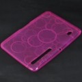 Caixa protectora de Silicone Gel borracha traseira para MOTO XOOM - rosa vermelha