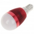 E14 3W 240-260LM 6000-6500K branca LED lâmpada lâmpadas - Red (85 ~ 245V)