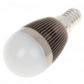 E14 6500K 3W 260-Lumen 3-LED branco lâmpada (85 ~ 245V) - cinza