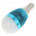 E14 6500K 3W 260-Lumen 3-LED branco lâmpada (85 ~ 245V) - azul