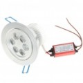 6W 500 Lumen 6500K 6-LED branco luz teto lâmpada com LED Driver (AC 85 ~ 245V)