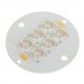 Emissores de 6 LED 6W 80-lúmen azul luz redonda chapa metálica (9 ~ 11V)