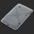 capa protetor TPU para HTC Flyer - branco transparente