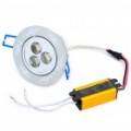 3500K 3W 270-Lumen 3-quente branco teto lâmpada LED c / LED Driver (85 ~ 240V)