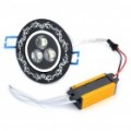 3500K 3W 270-Lumen 3-LED branco quente do teto lâmpada/Down Light c / LED Driver (85 ~ 240V)