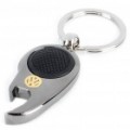 Mini Metal branco lanterna LED Bottle Opener Keychain com logotipo do carro - Volks Wagen (1 x CR1220)