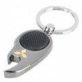 Mini Metal branco lanterna LED Bottle Opener Keychain com logotipo do carro - Mitsubishi (1 x CR1220)