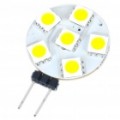 G4 1W 3500K 75-lúmen 6 x 5050 SMD LED quente branco luz Blub (12V)