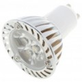 GU10 3W 3-LED 6500K 260-Lumen lâmpada branca (AC 85 ~ 245V)