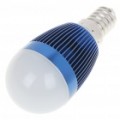 E14 6500K 3W 260-Lumen branco levou lâmpada - azul escuro (85 ~ 245V)