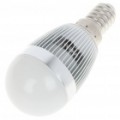 E14 6500K 3W 260-Lumen branco levou lâmpada - prata (85 ~ 245V)