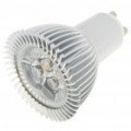 GU10 3500K 3W 260-Lumen 3-LED quente branco lâmpada (85 ~ 245V)