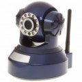 Câmera de IP de vigilância 300KP Wireless Wi-Fi/LAN c / 10-LED IR Night Vision - azul