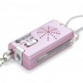 Dispositivo de alarme SOS portátil mini com luz de LED 2-modo - Rosa (1x23A)