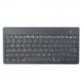 Elegante Ultra-Slim Mini recarregável 80-chave teclado de Wireless Bluetooth - preto