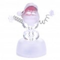 Cortar multicoloridos LED cristal Santa Claus boneca Desktop Toy (2 x CR1220)