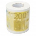 Criativo 200 Euro Bill padrão rolo tecido - branco + amarelo