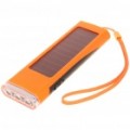 Solar Powered Rechargeable 800mAh Portable Power Pack c / 3-LED brancos luz & tarifação adaptadores