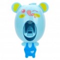 Cute elefante Cartoon estilo automático dentífrico Squeezer com sucção Cup - azul