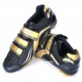 Stlyish Mountain MTB Bike bicicleta fibra de carbono práticos Shoes - dourado + preto (EUR tamanho-38)