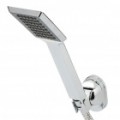 Elegante ABS Handheld Shower Head c / mangueira flexível de aço inoxidável - Chrome + cinzento preto