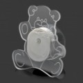 Bonito Cartoon urso estilo decorativo LED Light com alterando Multi-Color & sucção Cup (2 x CR2032)