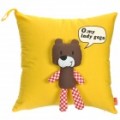 Urso lindo estilo decorativo Throw travesseiro fronha Cover - amarelo