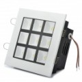 Quadrado 9W moldada 855LM lúmen branco 9-LED luz lâmpada (AC 89 ~ 265V)