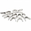 Aço inoxidável Lavandaria roupas toalhas cabide Clips (6-Pack)