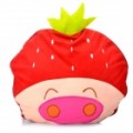 Bonito estilo Cartoon dobrar cobertor travesseiro almofada para carro / Home - morango McDull Doll (vermelho)