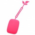 Apple folhas estilo Silicone chave saco titular - rosa profundo (comprimento de 20 cm-Strap)