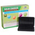 Dupla painéis solares (3W) Self-Recharge 2000mAh 4.5 v ~ 9V USB Backup bateria * Complete Kit * (preto)