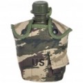 Militar plástico garrafa térmica caneca xícara com Carregando bolsa - verde exército (300 ml)