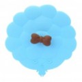 Bonito Alice Silicone Bowknot Cup tampa tampa (cor aleatória)