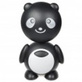 Bonitinho urso AC/USB recarregável 2 10-LED branca luz energética salvando Desk Lamp - preto (220V)