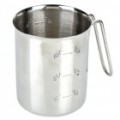 Aço inox graduado despejando copos (750 ml)